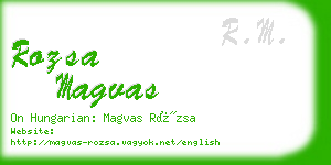 rozsa magvas business card